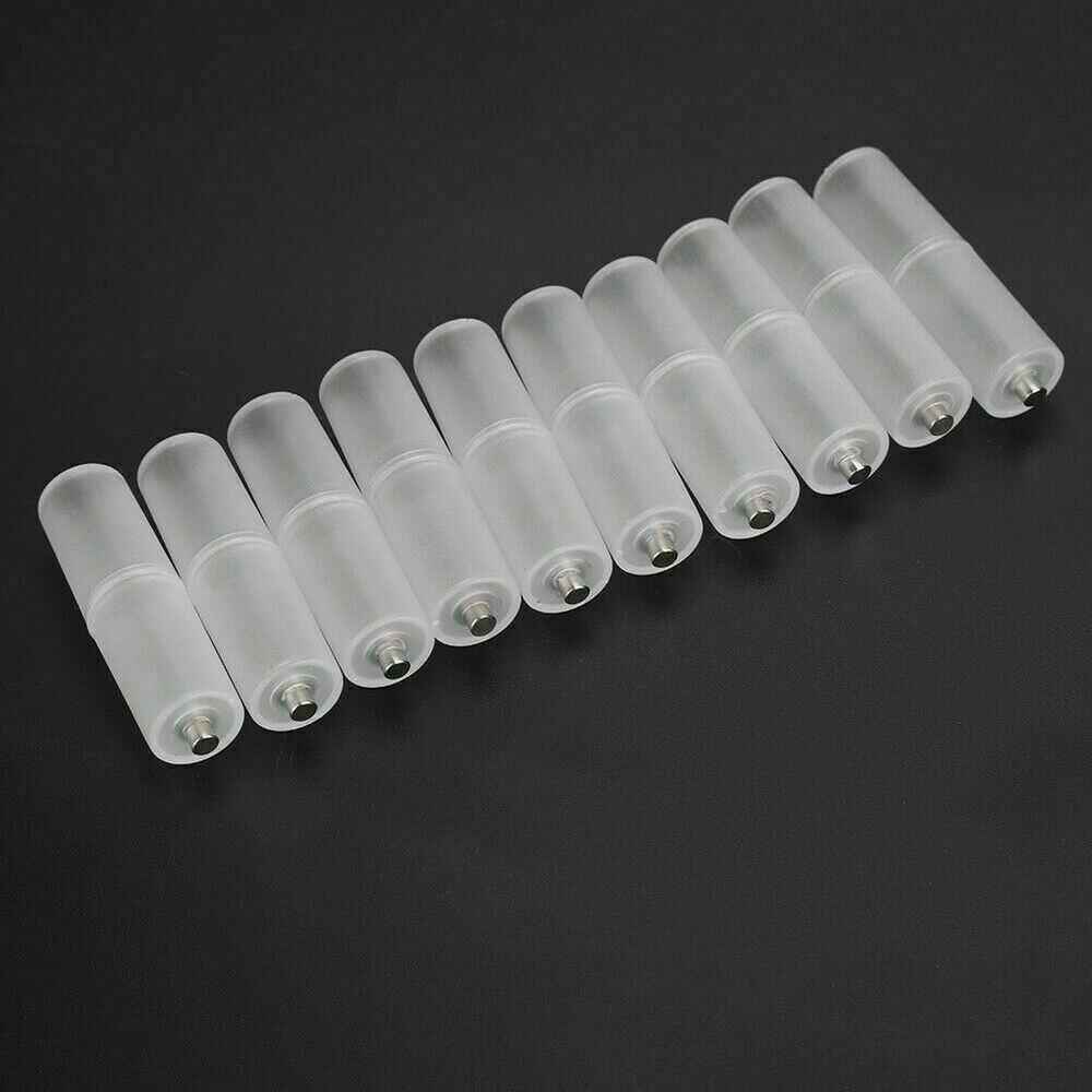 10 Pcs AAA-AA Size Cell Battery Converter Adapter Battery Holder Case Switch#zh