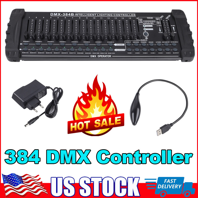 DMX 512 Large Operator Console Control 384 Channels For Stage Lighting DJ Party