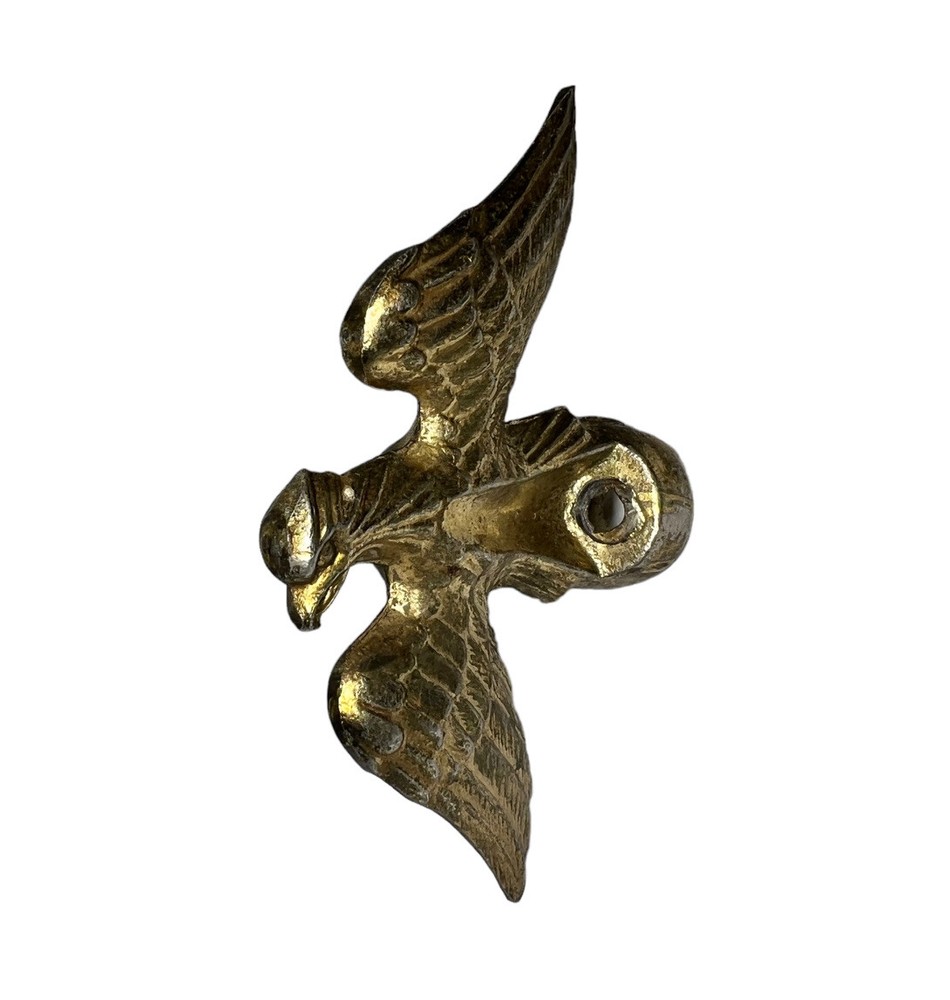 Vintage Brass Eagle Finial Screw Down 3.75” X 2.25”