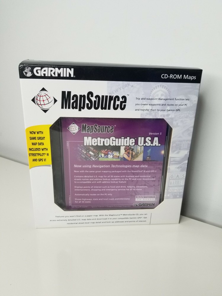 GARMIN USA MetroGuide MAPSOURCE Version 5 (2 DISC CD-ROM Maps)
