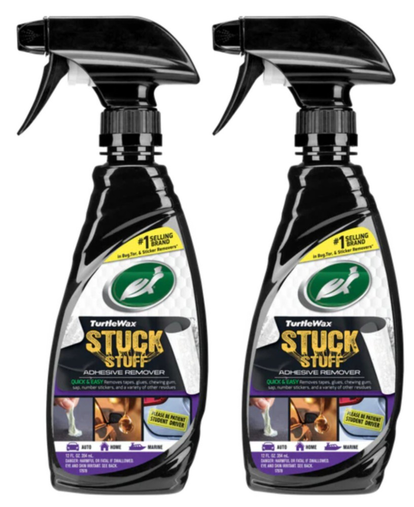 2 PACK Turtle Wax Stuck Stuff Adhesive Remover 12oz