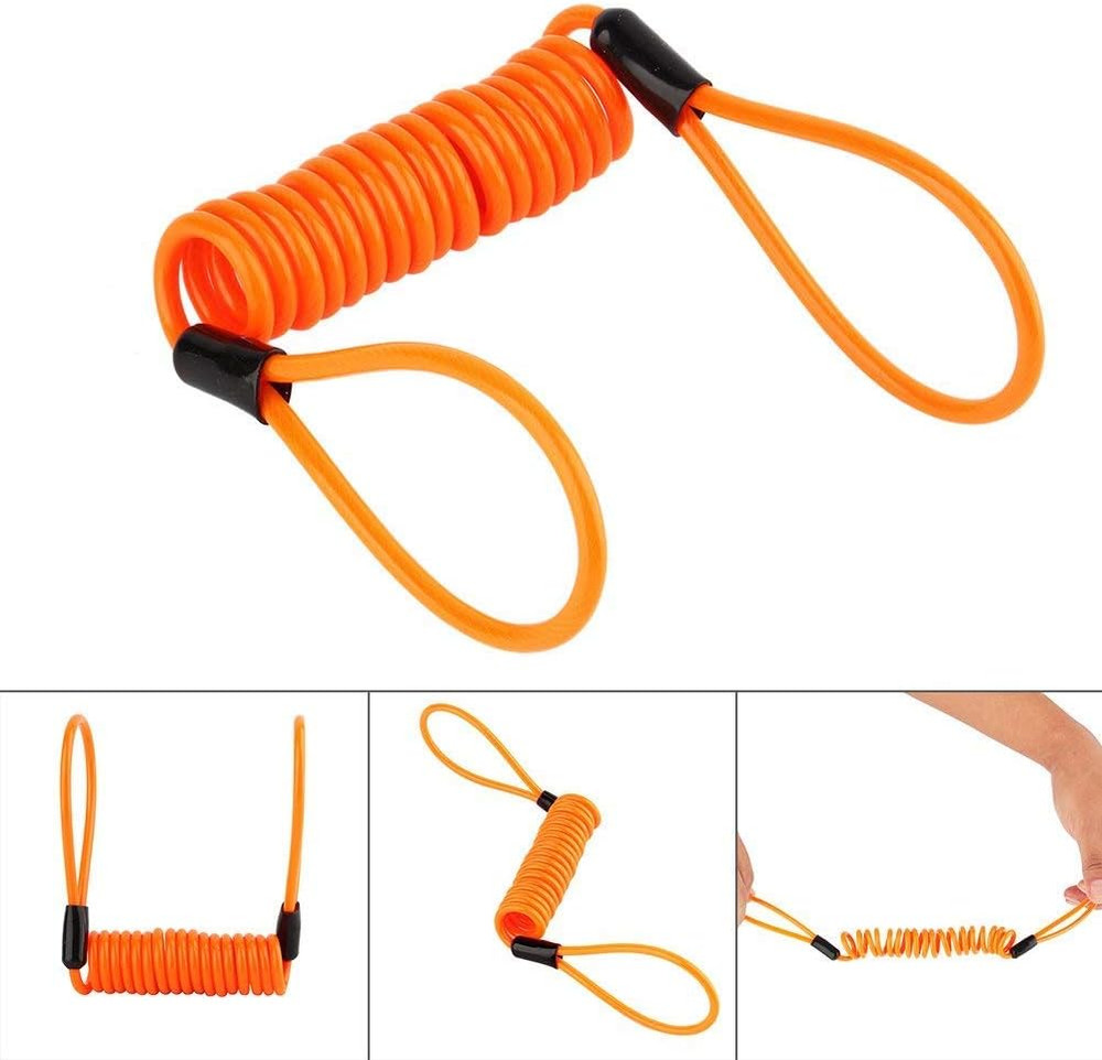 Reminder Cable, [2 Pack] Disc Lock Cable,Security Steel Wire Spring Reminder Rop