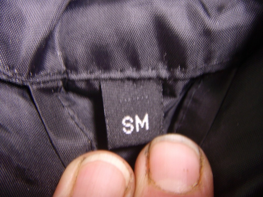 BLACK MOTORCYCLE RAIN JACKET LINER SMALL