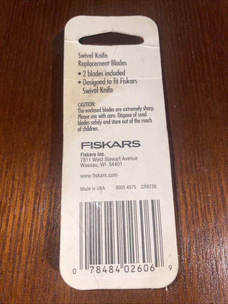 Fiskars 2606 Swivel Knife Refill Replacement Blades 2 Pc
