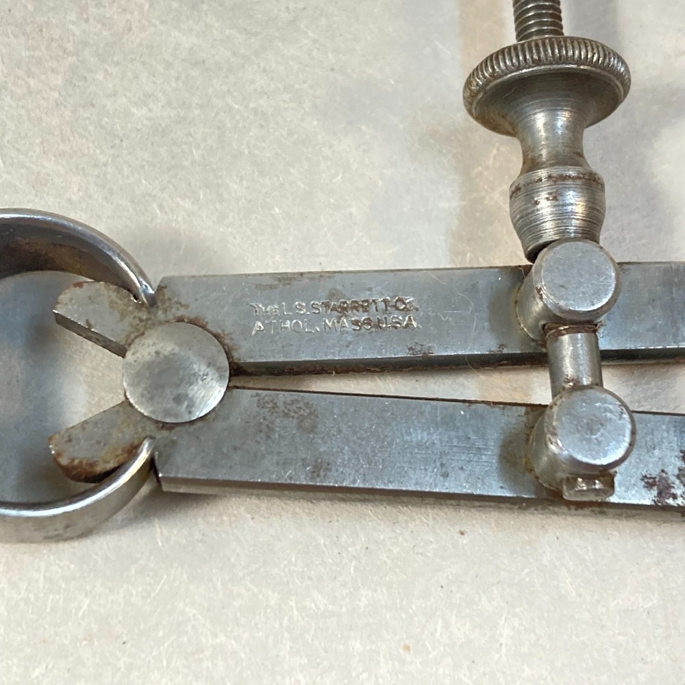 Starrett Inside Caliper Spring Joint 5 1/4" Flat Leg USA