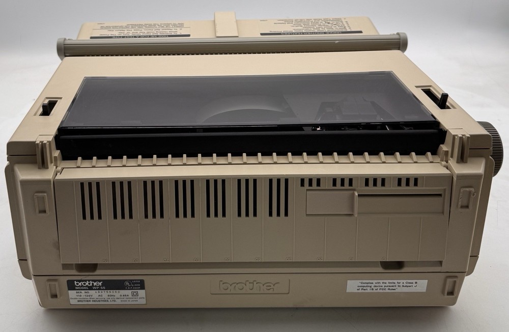Brother WP-55 Desktop Word Processor Vintage Tested Powers On READ