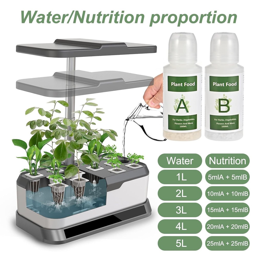 A&B Hydroponic Plant Nutrient Solution 800ml for Indoor Garden Systems