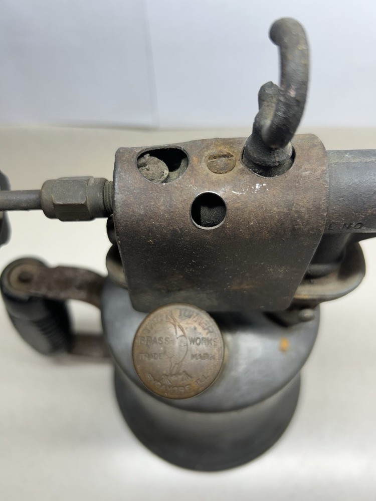 Vintage brass hand held blow torch