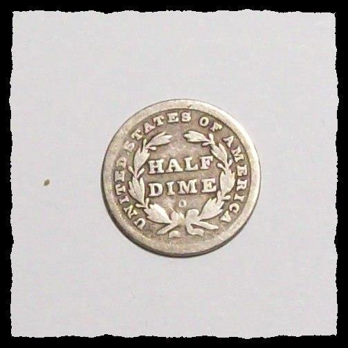 1840-O SEATED LIBERTY HALF DIME No Drapery Difficult G+ #24D21