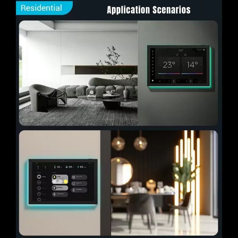 android 10 inch smart home touch screen control panel Android POE on wall