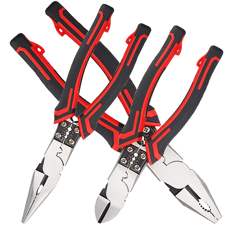 3Pcs Wire Stripper Crimper Cutter Diagonal Pliers Tool Combination Pliers Set