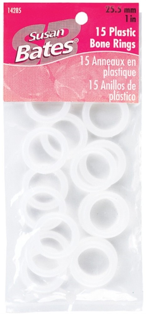 Susan Bates 14285-1 Plastic Bone Rings-1" 15/Pkg