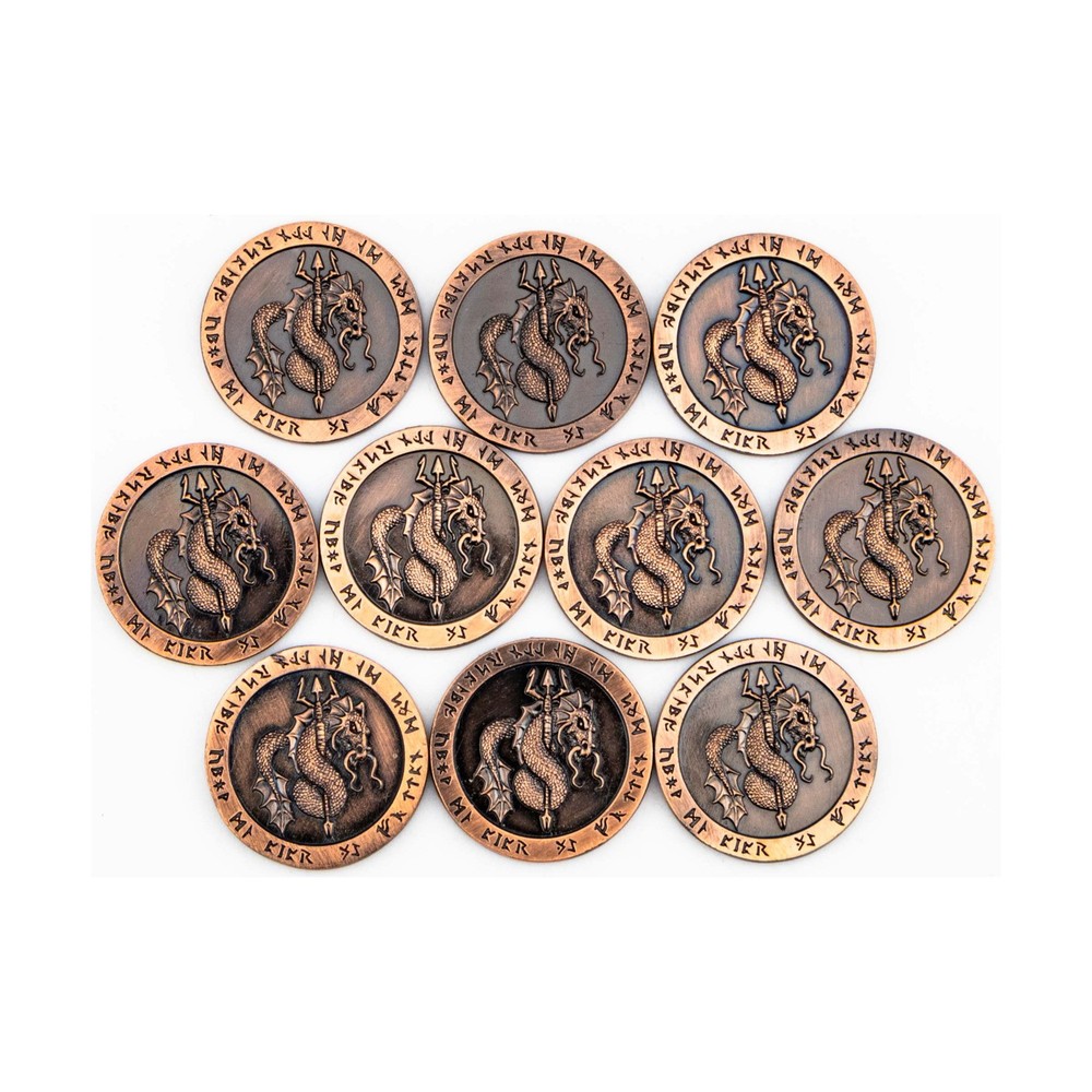 Broken Token Fantasy Coins Fire Copper NM