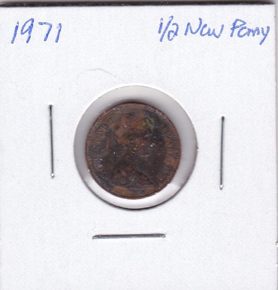 1971 Great Britain 1/2 New Penny