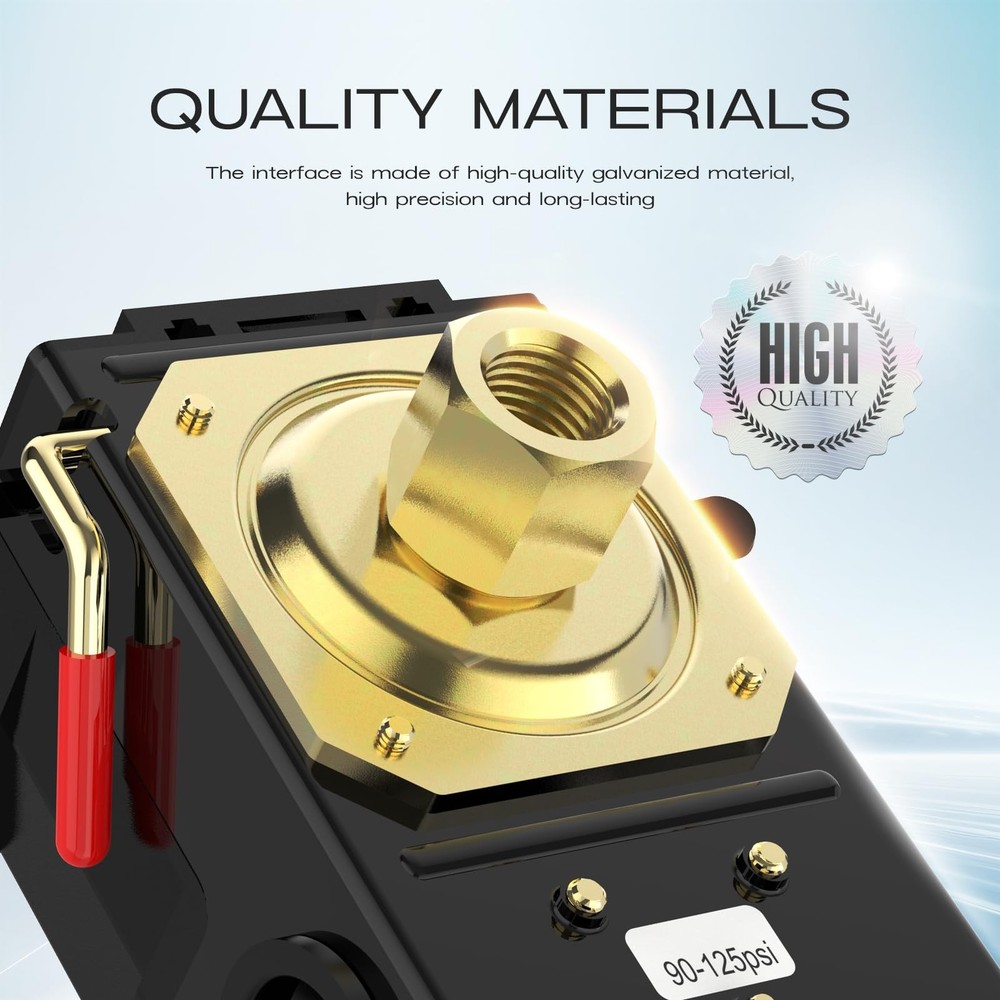 Air Compressor Pressure Switch, cnaodun 90-125 PSI 26A Switch...