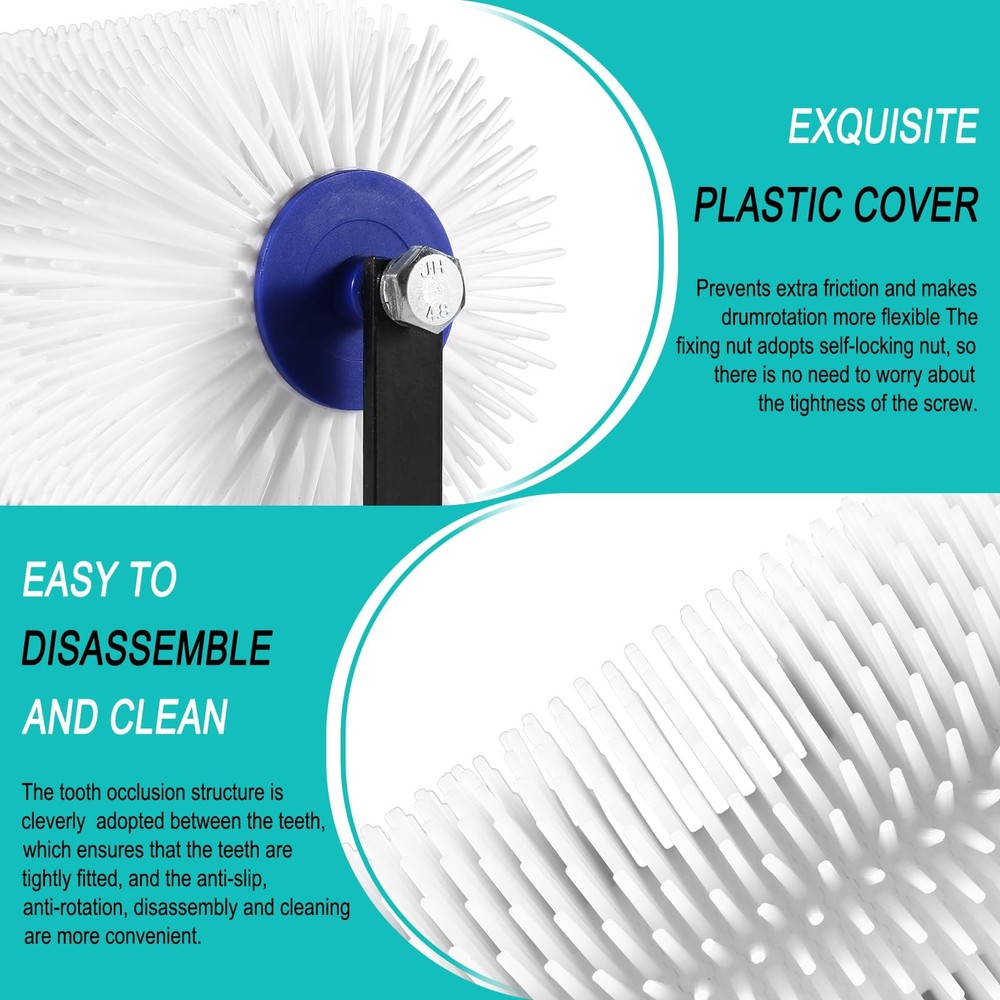 Spiked Roller for Self Leveling,9” Floor Leveling Black