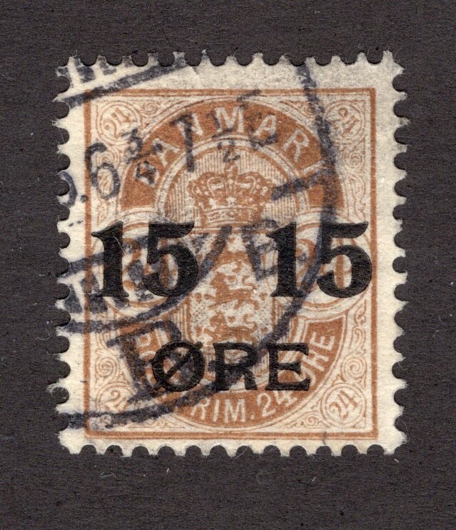 Denmark  56 U 1904 15o on 20o