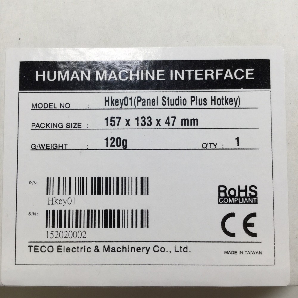 Teco Hkey01 Panel Studio Plus Hotkey - human machine interface New NFP