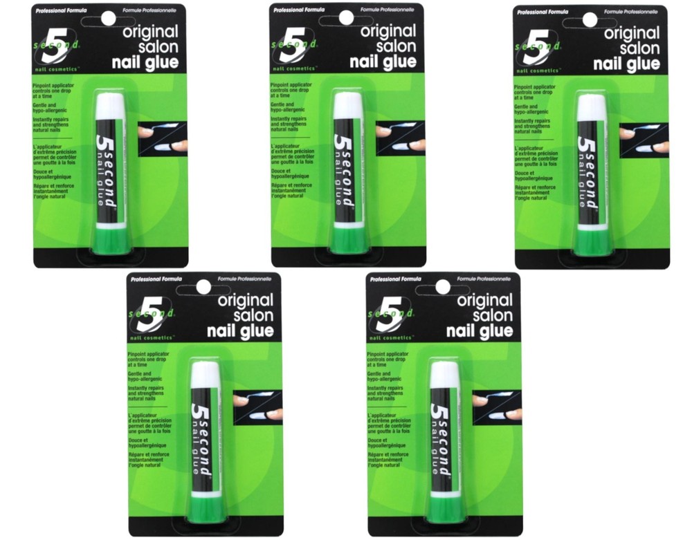 5 Second Nail Salon Nail Glue - 5 Pack