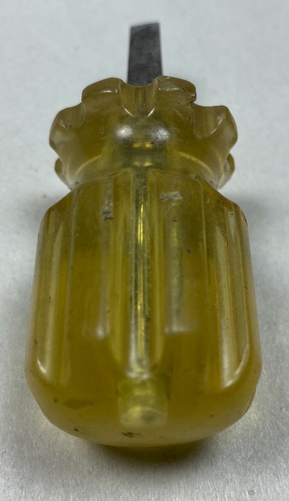 Vintage HP TOOL Slotted Flat Tip Clear Stubby Screwdriver Tool