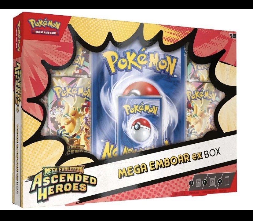 Pokémon Mega Evolution Ascended Heroes Mega ex Box -SET OF 3-