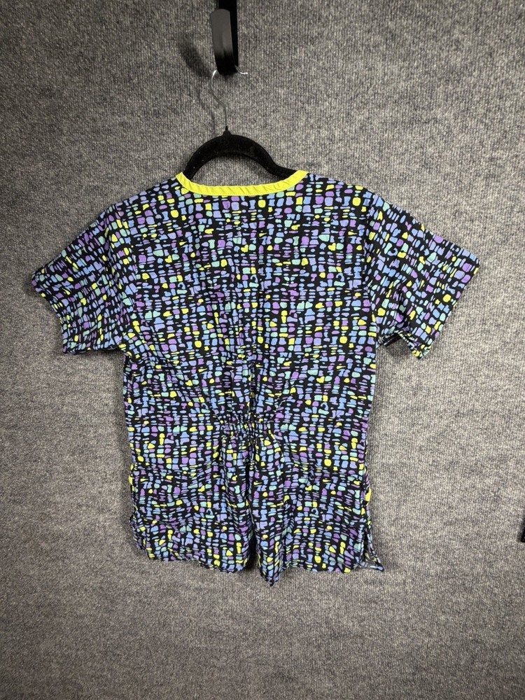 Beverly Hills Uniforms Scrub Top Size Medium Multicolor Print