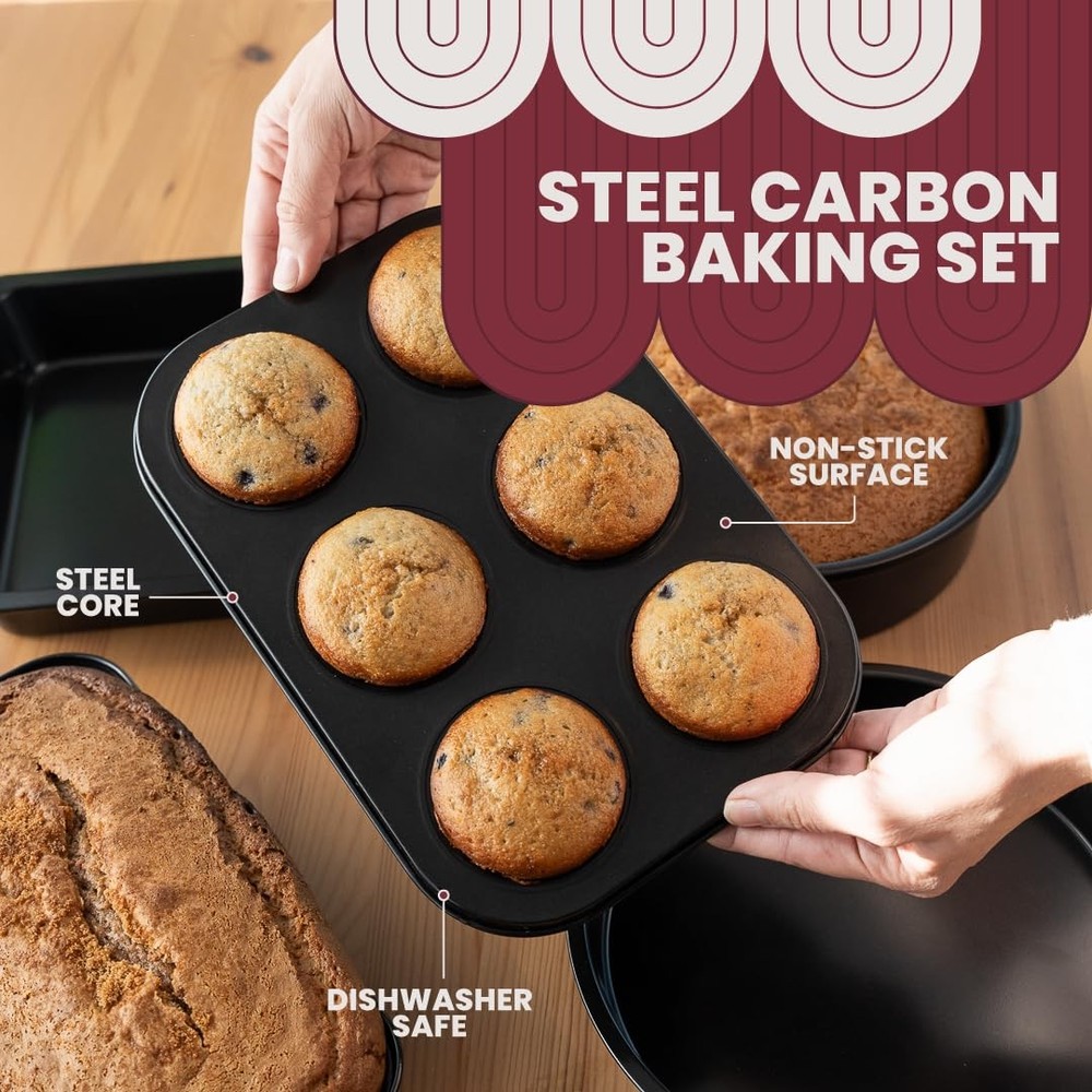 5-piece Baking Set - Versatile and Oven Safe Bakeware Set - Durable Bakeware ...