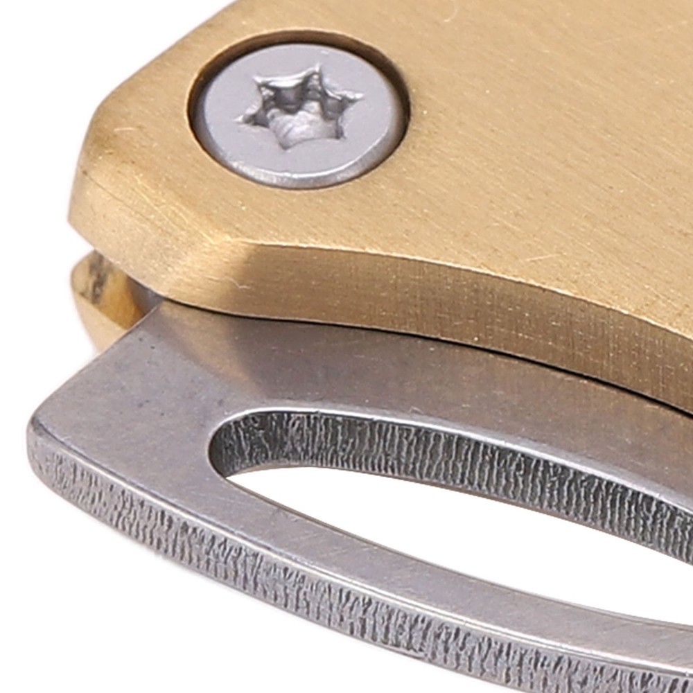 Brass Mini Knife Foldable Multifunction Keychain Tiny Knife For Package Openning