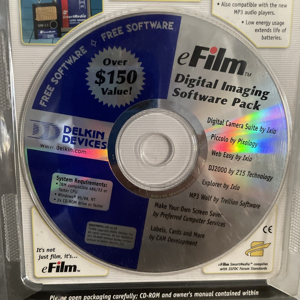 Delkin 16 MB CompactFlash Card DDCFFLS2-016 + Digital Imaging Software Pack