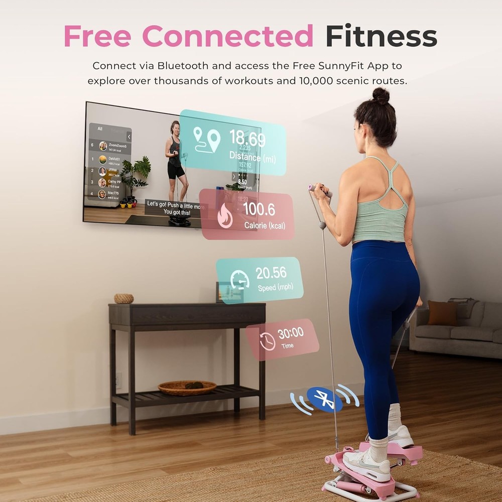 Mini Steppers Exercise at Home Stair Step Workout Machine W/ Optional Resistance