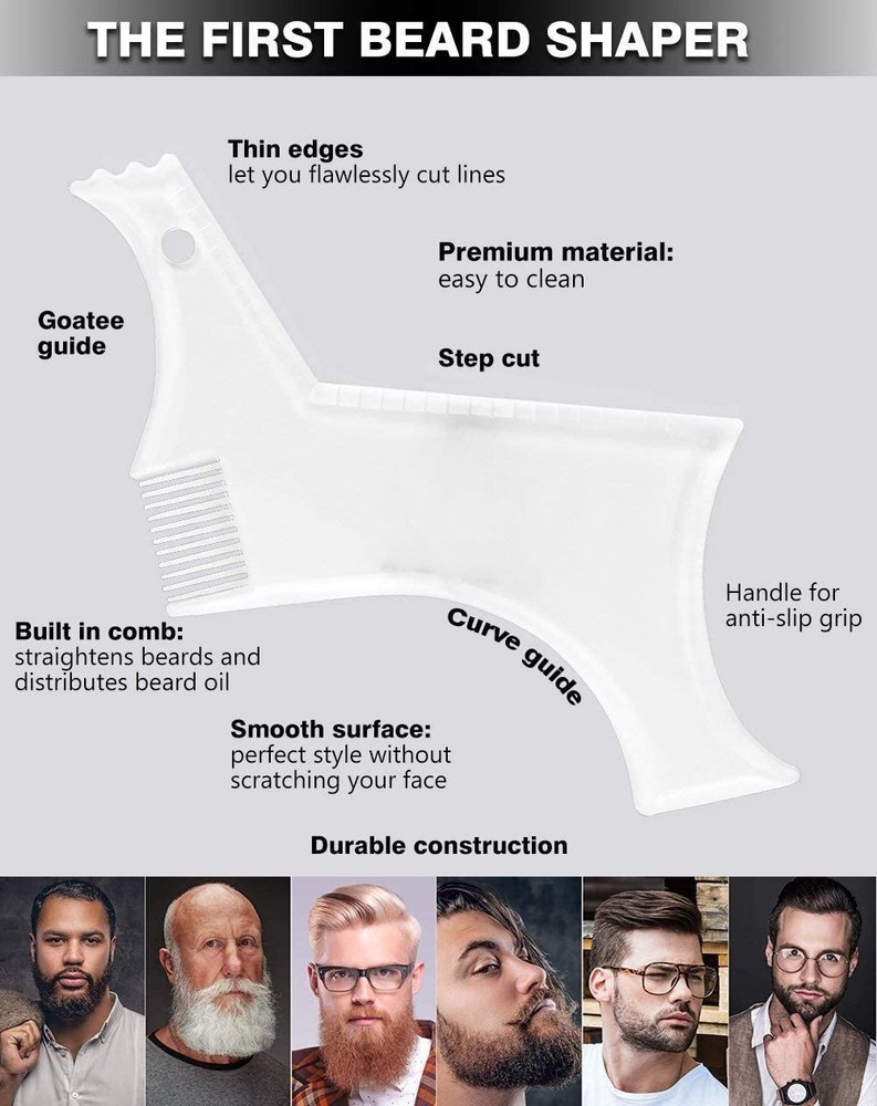Men’s Beard Styling and Shaping Tool with Comb for Precise Edging NEW