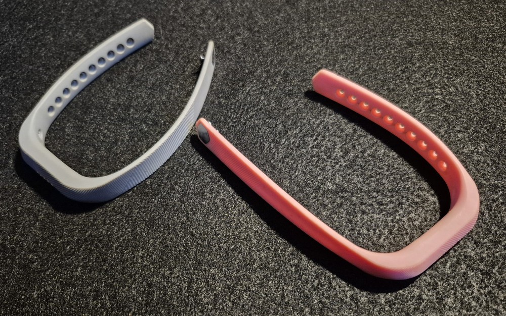 Silicone Wrist Bands For Fit Bit Flex2, 2 Bands Gray & Pink