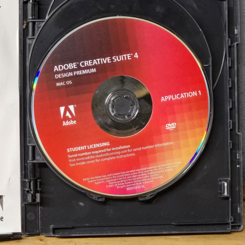 Adobe Creative Suite 4 CS4 Design Premium Mac OS Student Version WITH Serial #