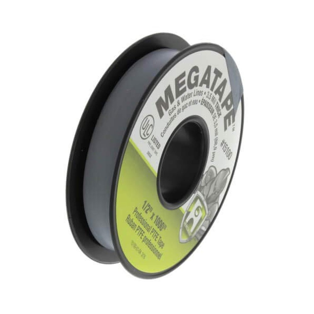 PTFE MEGATAPE, 1/2" x 1000" (Grey)