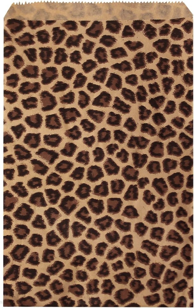 of Flat Plain Prints Paper or Patterned Kraft Bags for Candy,