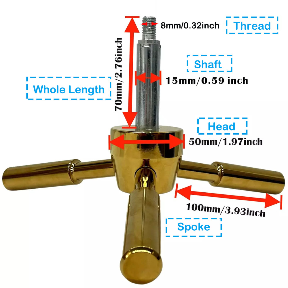 3 Spoke Gun Safe Handle for Strong Safes & Vault Doors Safe Box Handle