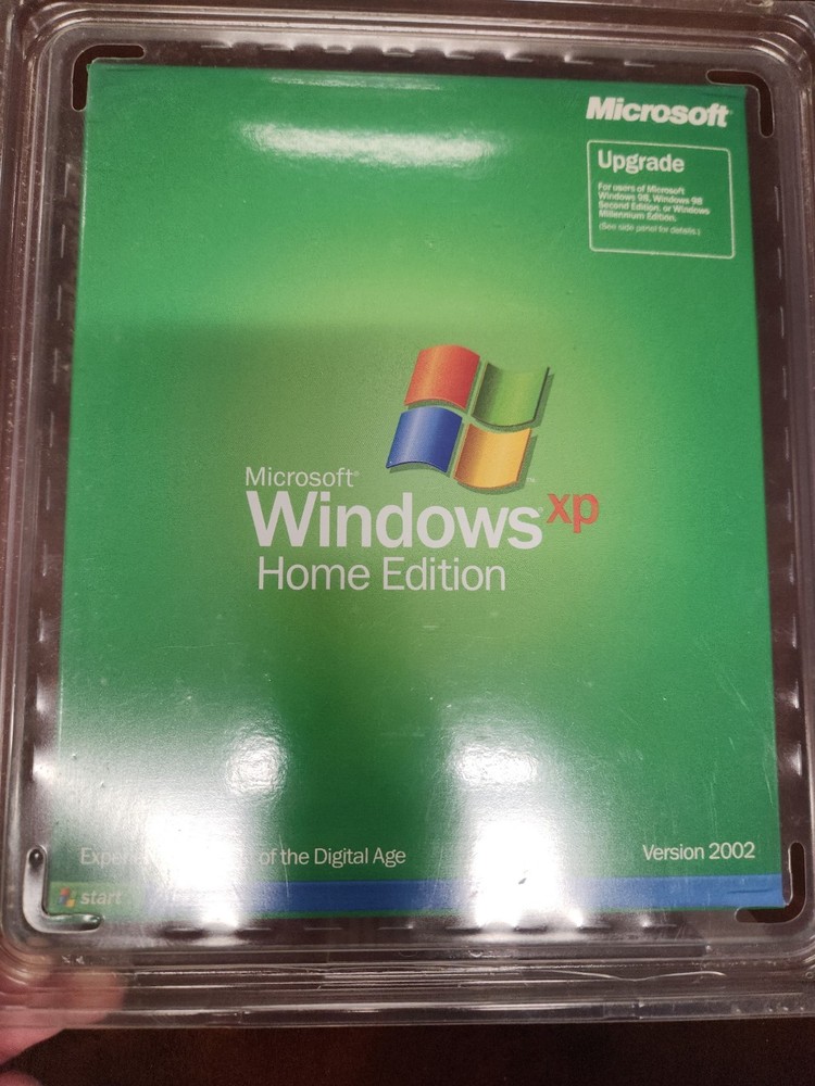 Microsoft Windows XP Home Edition Upgrade Version 2002 NEW SEALED Big Box