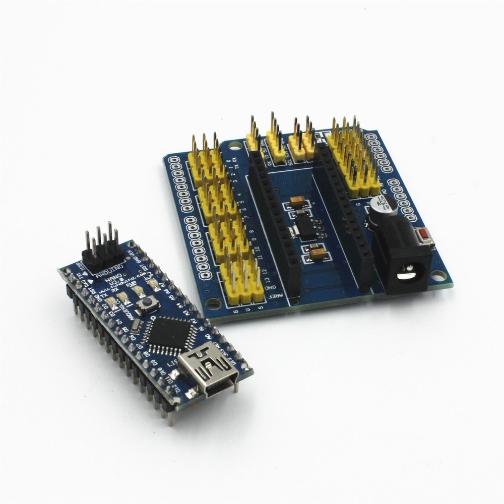 Nano 3.0 Micro-Controller ATMEGA328P + I / O Expansion Shield Module