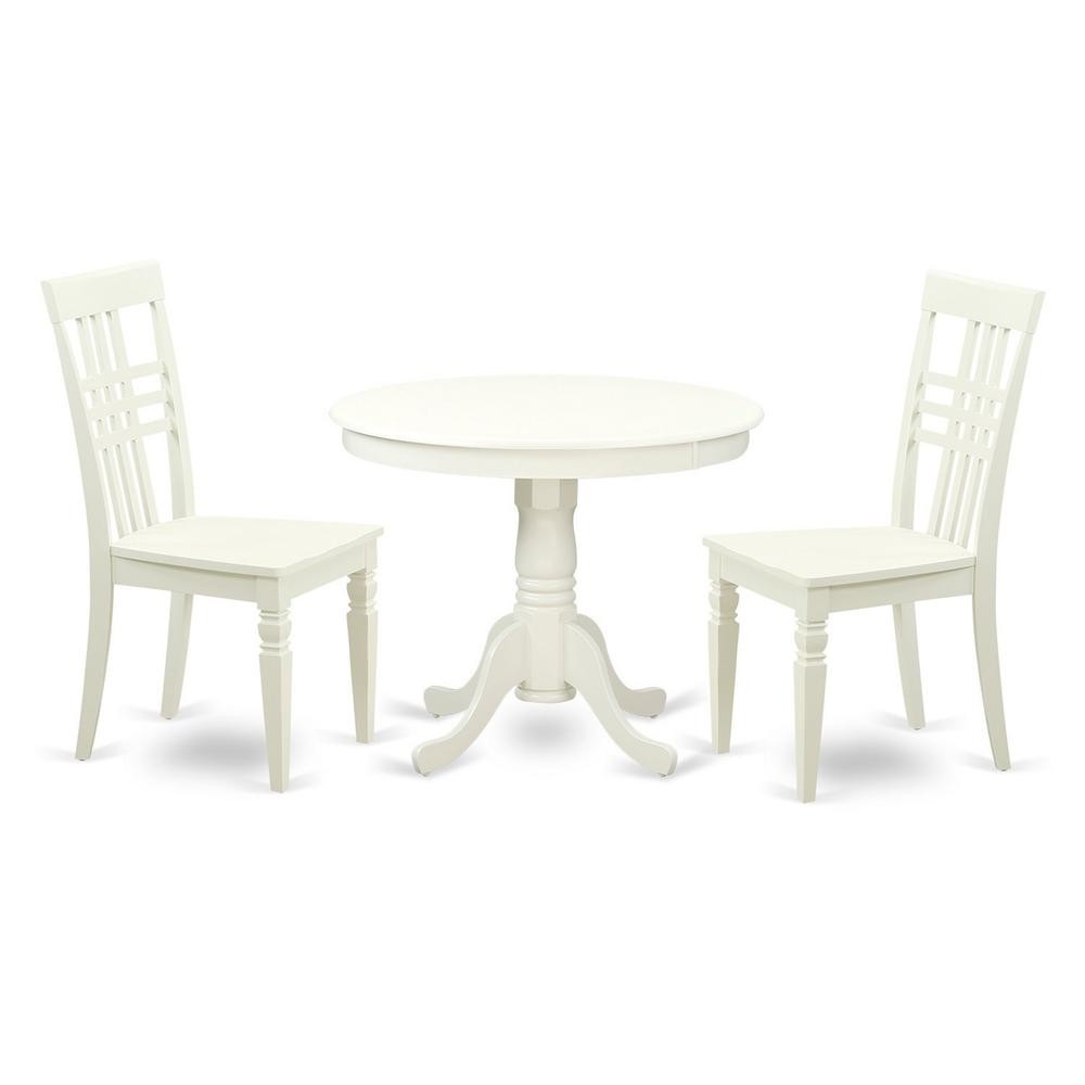 3 Pc set with a Kitchen Table and 2 Wood Kitchen Chairs Having ...