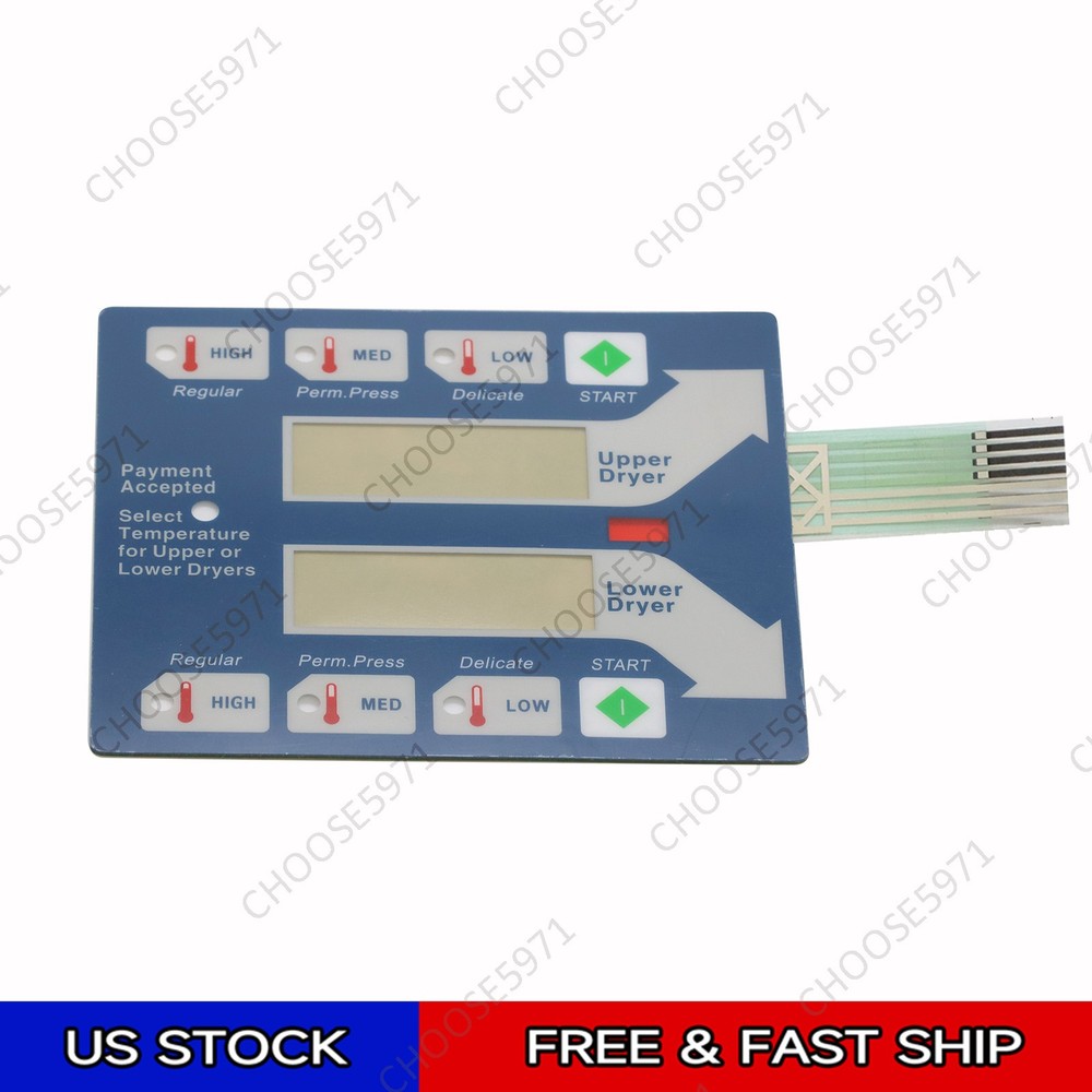 9801-059-006 9801-059-004 Blue Membrane Touch Pad For New Style Dexter Dryer