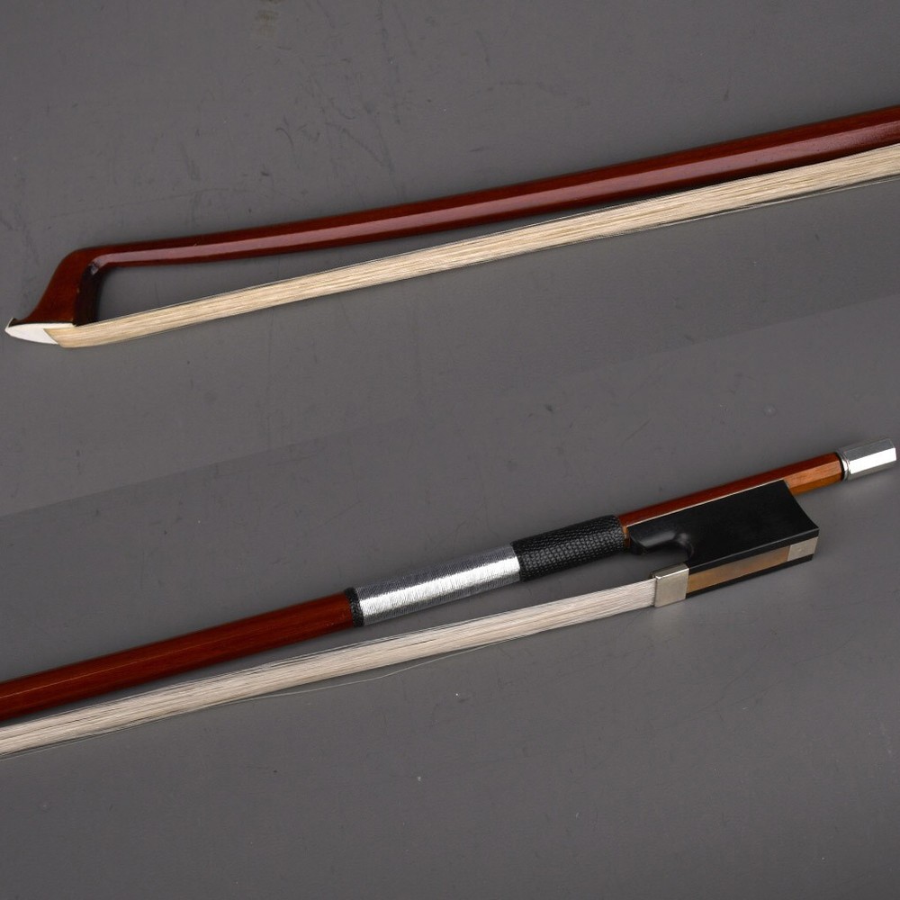 Master Antique Pernambuco Octagonal Violin Bow 4/4 Ebony No eye Frog Silver 62g