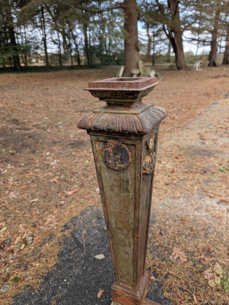 Antique Cast Iron Architectural Column Victorian