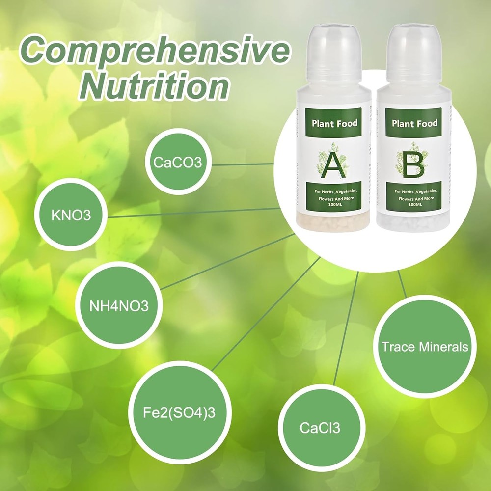 A&B Hydroponic Plant Nutrient Solution 800ml for Indoor Garden Systems
