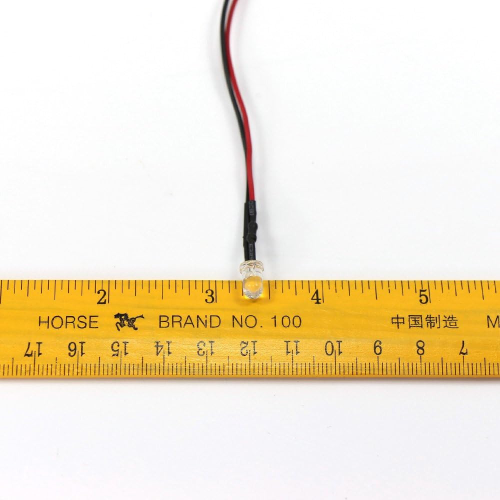 20Pcs Pre Wired 5Mm Warm White Led Lamp Light Set 12V ~ 18V for Train Layout