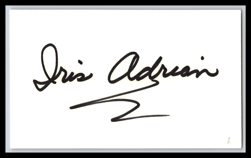 Iris Adrian - Stage & Film Actress - 3x5 Card - Signed / Autograph (e)