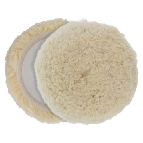 2 Pack 7" Wool Polishing Pads Buffing Pads for 2PCS 7" Single Wool Buffing Pad