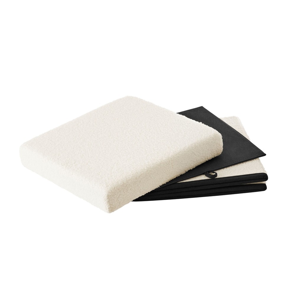 Collapsible Storage Ottoman Cream