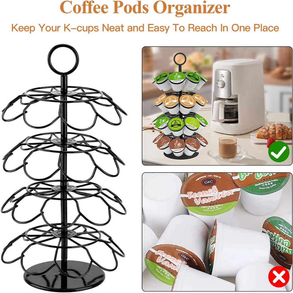 Coffee Pod Holder, K Cup Organizer Compatible with K-Cups(36 Pods), Kitchen Deta
