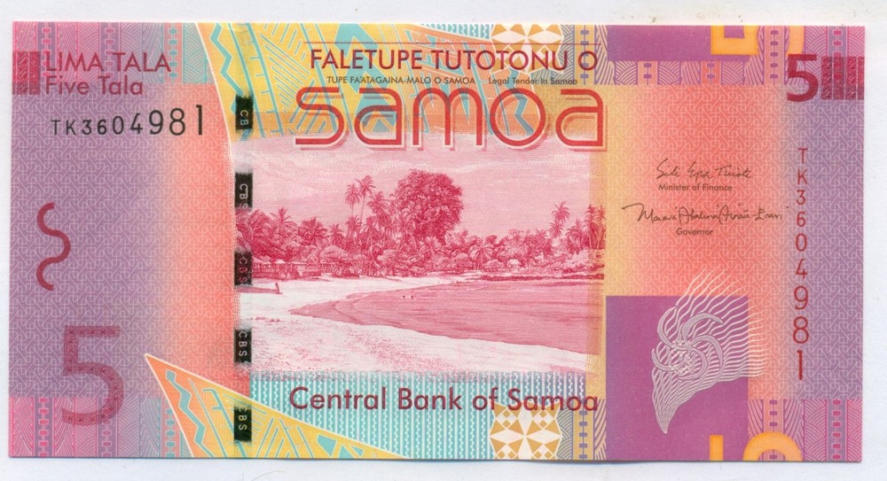 Samoa 2017 5 Tala Bank Note Gem Unc 66 EPQ PMG