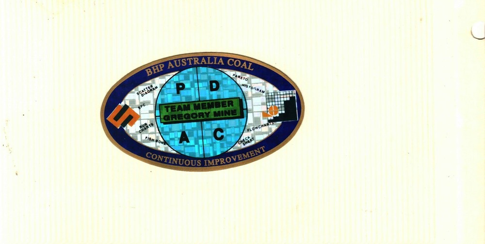 NICE AUSTRALIA BHP COLLIERY COAL CO. COAL MINING STICKERS # 1172